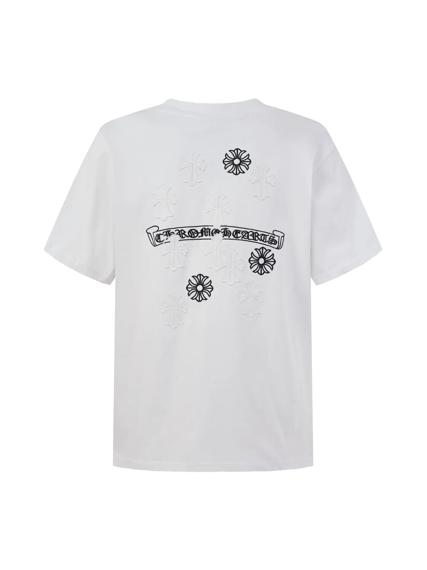 【 】 Chrome Hearts/ 32 ， ， ， ！！ ， ！ # ， ； 。 oversize ， ！ ， ！ “ ” 💏 :Black White Size:S-XL